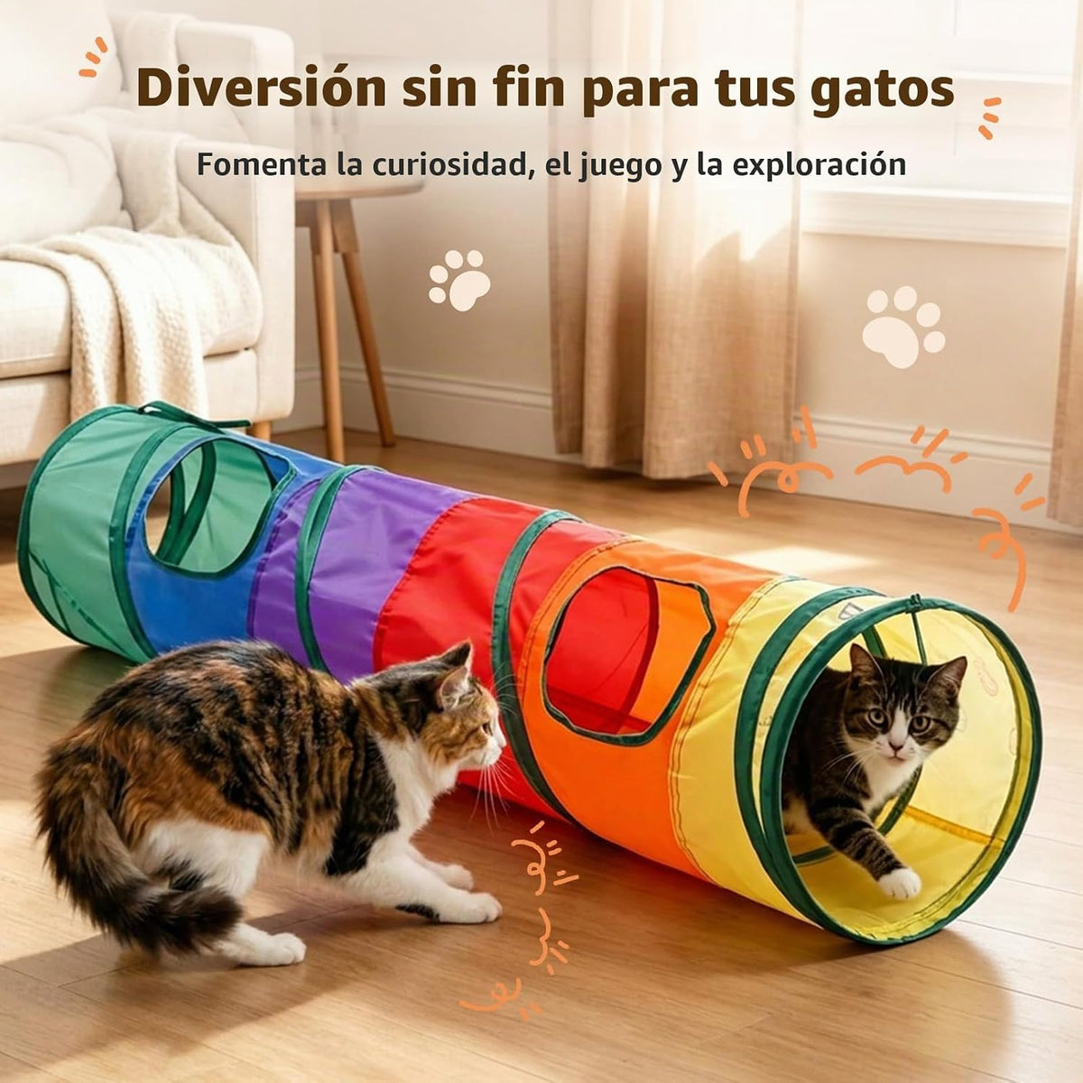 Combo de tunel plegable, laser interactivo y cepillo vaporizador