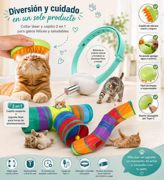 Dile adios al aburrimiento y la caida excesiva del pelo de tu mascota con este combo 3x1